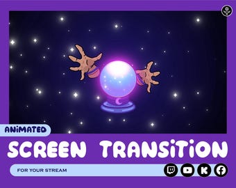 Mystic Crystal Ball Stinger Transition for Twitch, YouTube, Kick, Facebook gaming.