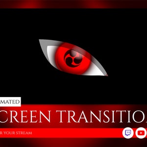 japanese anime eye stinger transition, screen transition, twitch screen transition. for live stream on twitch, youtube and facebook gaming.