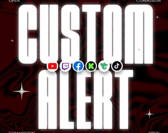 Custom Animated Alert Overlay for OBS, Streamlabs, StreamElements | Twitch, YouTube, Kick & Facebook Live Streams