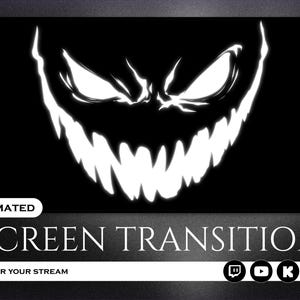 dark shadow animated scene stinger transition for streaming on twitch, youtube, Facebook gaming, kick