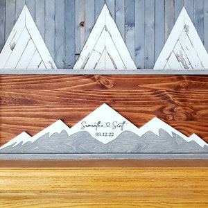 Mountain Wedding Guest Book - Guest Book Alternative, Mountain Wedding Decor, Wedding Guest Sign, Mountain Wedding Sign, Custom Guest Book