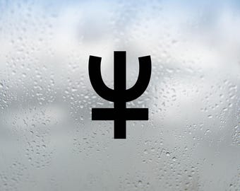 Mini Neptune Symbol Sticker | Vinyl Decal