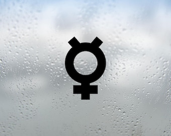 Mini Mercury Symbol Sticker | Vinyl Decal