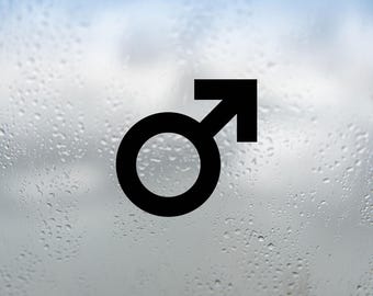 Mini Mars Symbol Sticker | Vinyl Decal