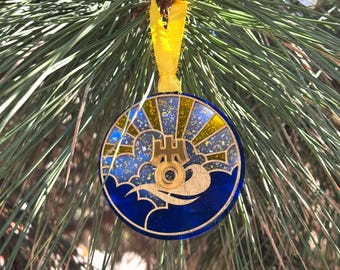 Uranus Anhänger | Space Sword Symbol Glasmalerei Anime Weihnachtsbaum Dekoration | Magisches Mädchen Moonie Geschenk