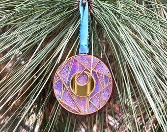 Mond Ornament | Stained Glass Crescent Moon, Anime Weihnachtsdekor