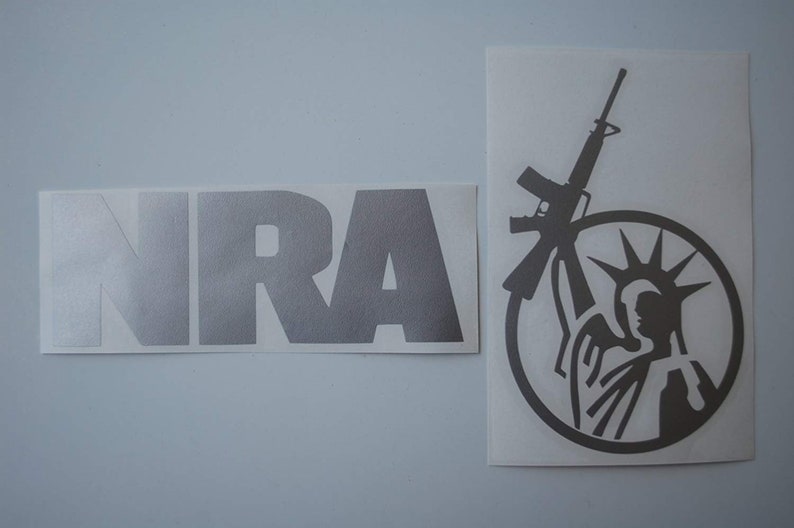 3 x LADY LIBERTY GUN Decal Sticker Rights 2nd Amendment NRA AR15 Molon Labe