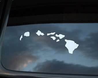 Hawaiian Islands Sticker Vinyl Decal Choose Color and Size!! Hawaii Aloha (V210) Hang Loose