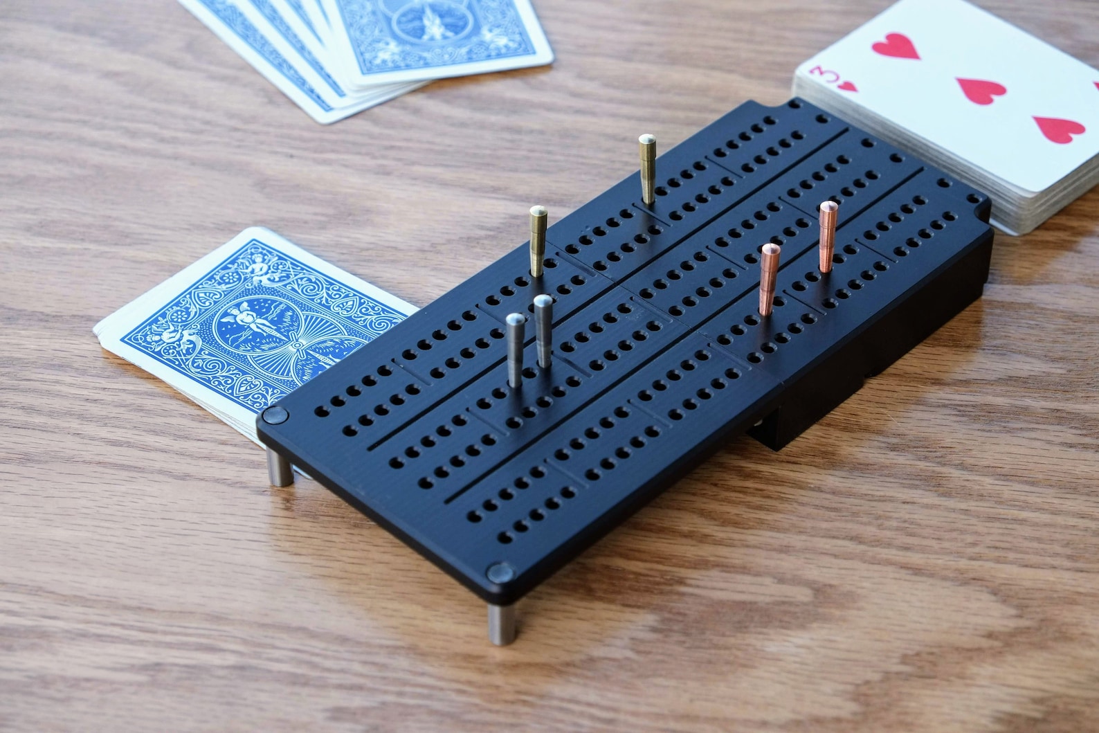 Cribbage Board 3player Black Customize With Laser Engraving Etsy