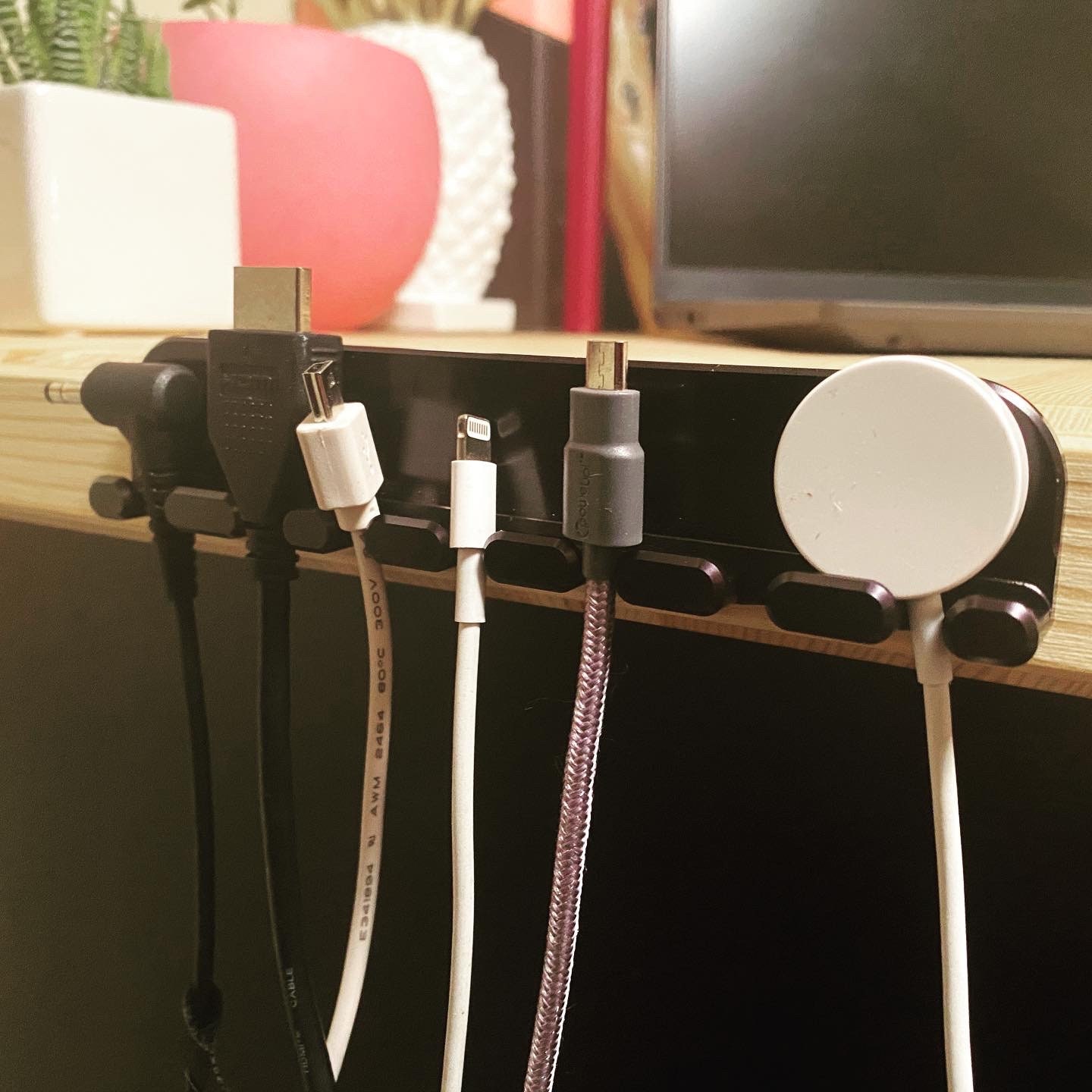 Cord Organizer for holding your chargers and cables at your Etsy