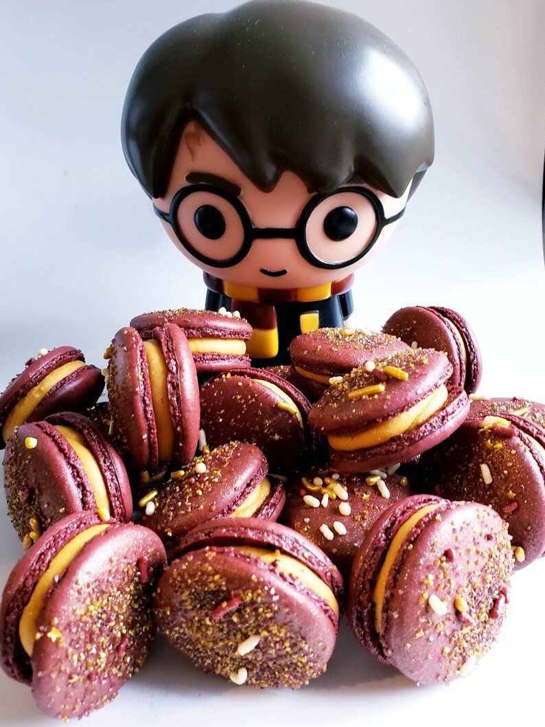 Harry Potter Theme Butterbeer Macarons Butterscotch Ganache Etsy