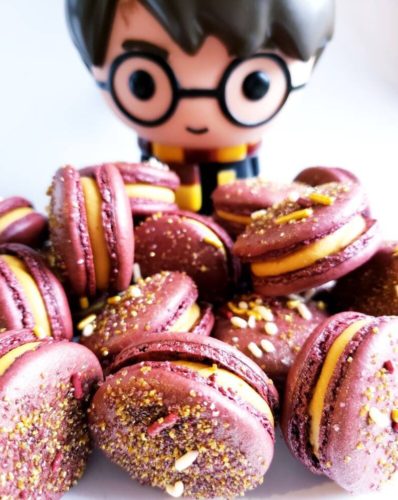 Harry Potter Theme Butterbeer Macarons Butterscotch Ganache Etsy