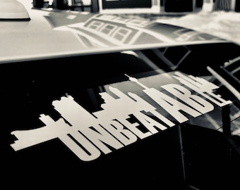 Alberta shield car decal, Unbeatable Alberta car decal