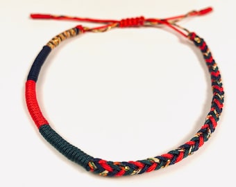 TRANSFORMATION Tibetan Knot Bracelet (Colorful) - Buddhist Bracelet, Hand Made Knot Bracelet, Lucky Bracelets, Friendship Bracelets