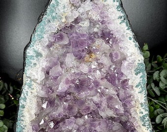 Statement Piece Amethyst Cathedral 10 inches, Druzy Crystal Cluster Geode / Mineral Specimen / Gifts for Nature Lovers / Crystal Home Decor