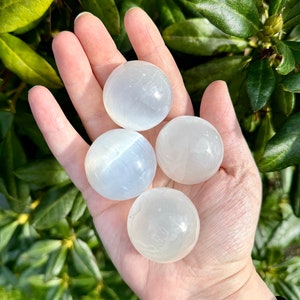 Selenite (Satin Spar) Crystal Spheres, 1.5 inches