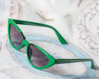 Green Half Moon Cat Eye Sunglasses