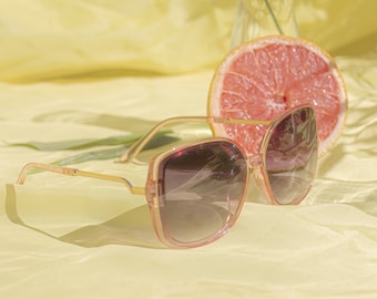 Pink Rounded Square Sunglasses