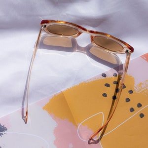 Transparent Beige Dish Cat Eye Sunglasses image 6