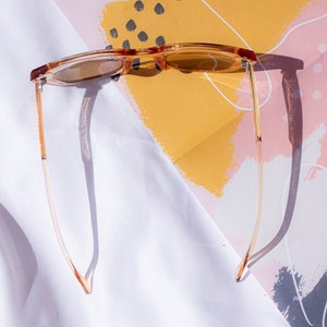 Transparent Beige Dish Cat Eye Sunglasses image 3