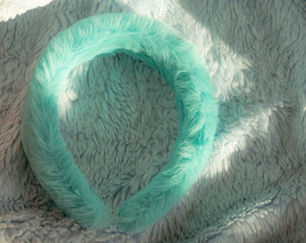 Turquoise Fluffy Headband