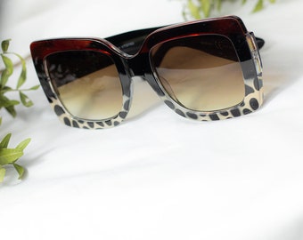 Glitter Chunky Oversized Statement Butterfly Sunglasses