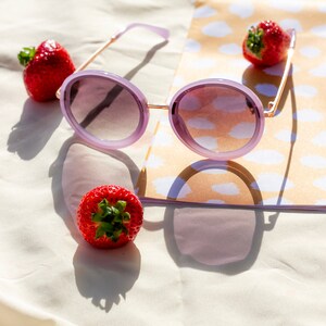 Lilac Oversized Circle Sunglasses image 5