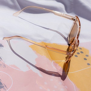 Transparent Beige Dish Cat Eye Sunglasses image 4