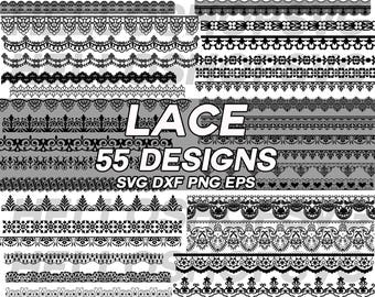 lace svg, lace pattern, lace border, border svg, lace decor svg, floral lace svg, decorative lace