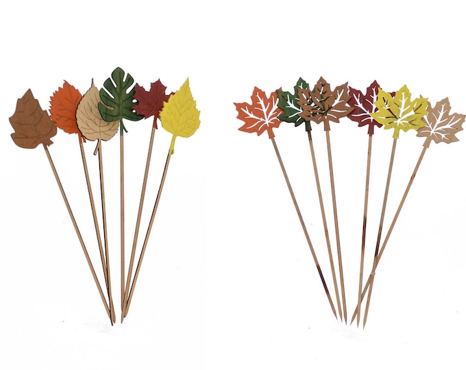 Fall Centerpiece Sticks l Thanksgiving Centerpiece Sticks l Sign Picks for Flower Arrangement (pack of 6)
