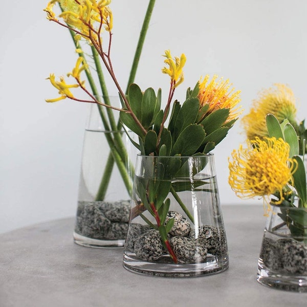 Pyramid Glass Vases | Glass Planter (4.5'' x 4'' OR 5.5" x 5") (3101x.00)