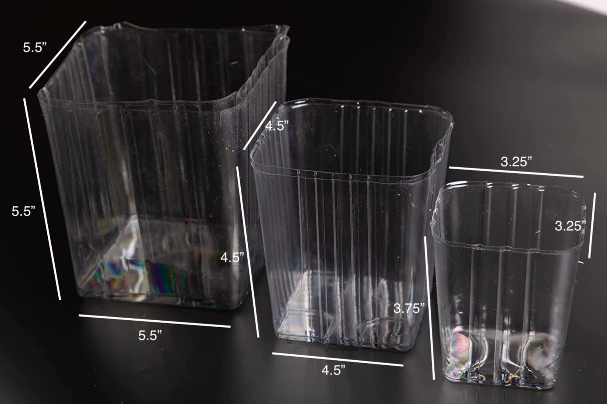 20x Clear Small Plastic Containers Transparent Storage Box with
