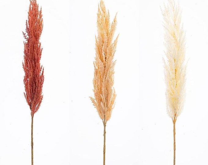 Artificial Pampas Grass Spray | Artificial Pampas Grass Stem (4"x 46") (FSP464-MV)