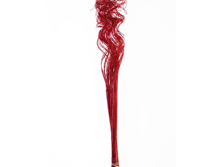 Ting Ting Branches Floral Decor Sparkle Glittered Curly  (24" - 28") (25-30 Stems per Bunch ) Multi Color | Tingting |