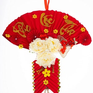Lunar New Year Decoration l TET Decoration l Lunar New Year Decoration in Vietnamese (Fan Phuc Loc Tho) (Tet2640)