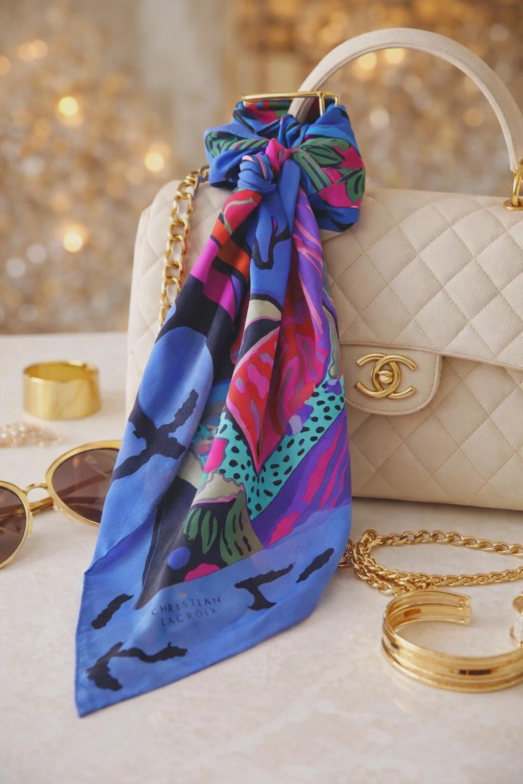 Christian lacroix silk scarf - Etsy 日本