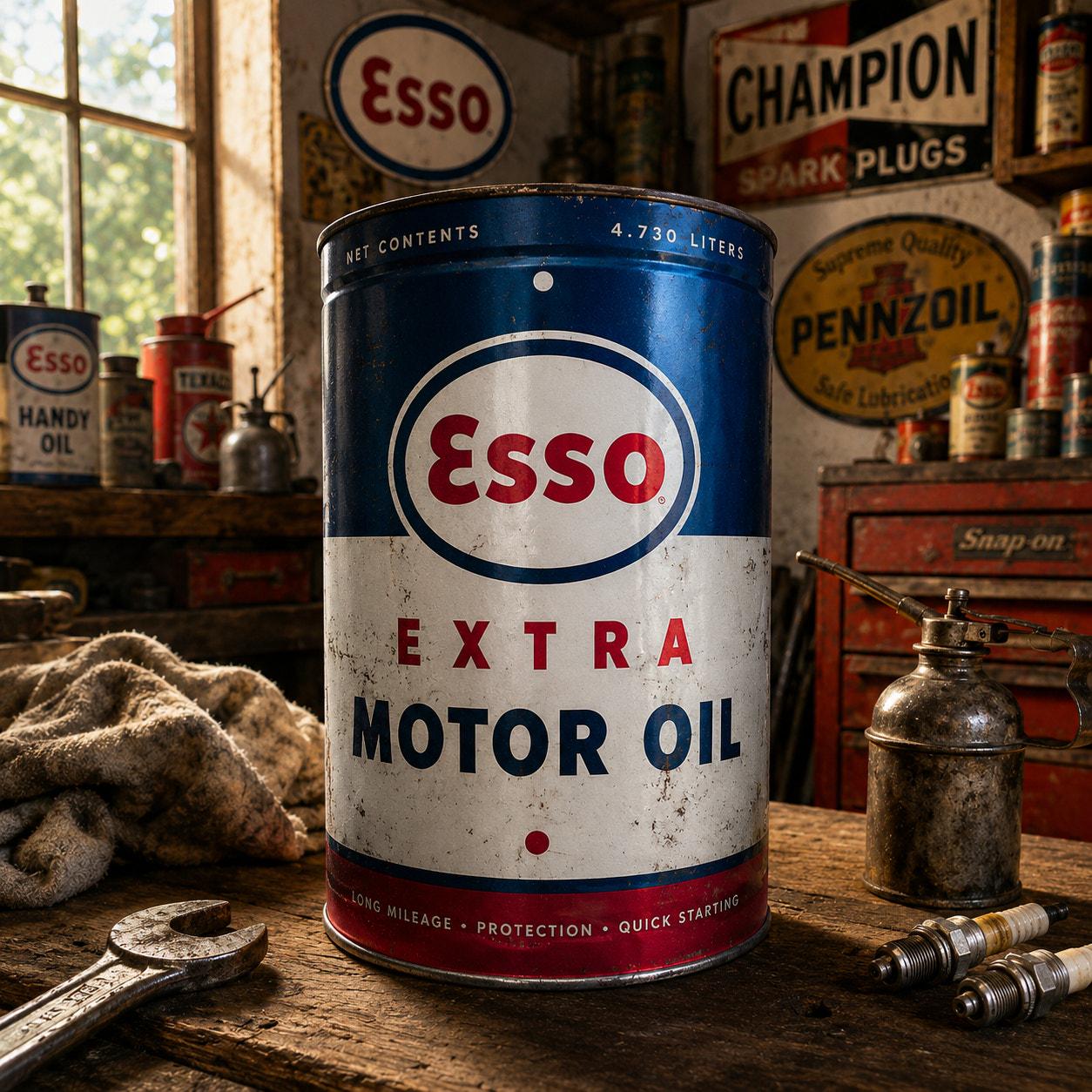 Vintage Esso Oil Can - Etsy