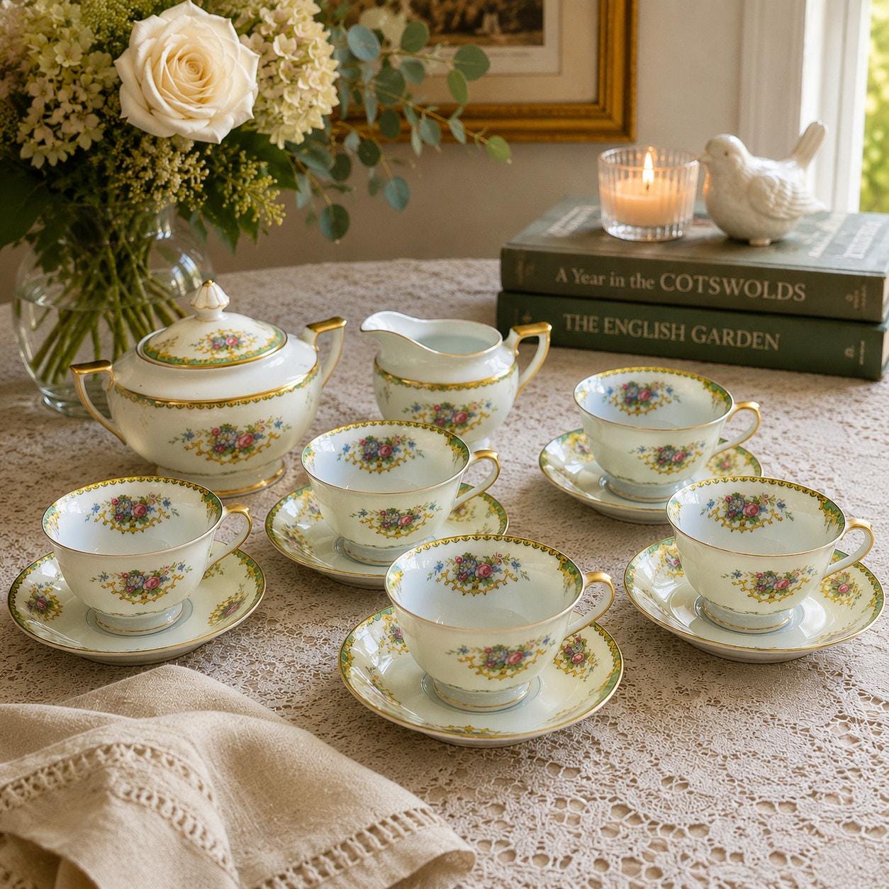 Antique Noritake Japanese Tea Set - Etsy
