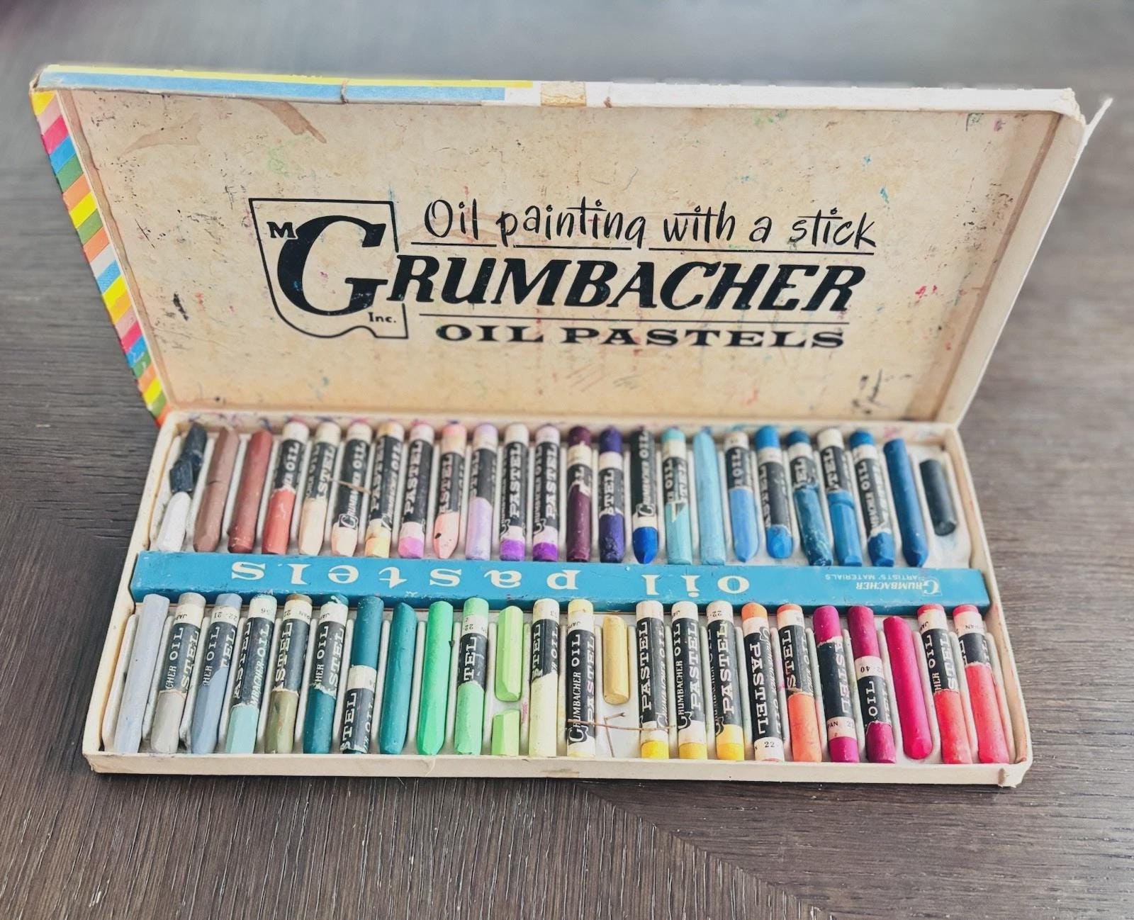 Grumbacher Oil Pastels Set No. 22-48 | Made in Japan | 48 Color