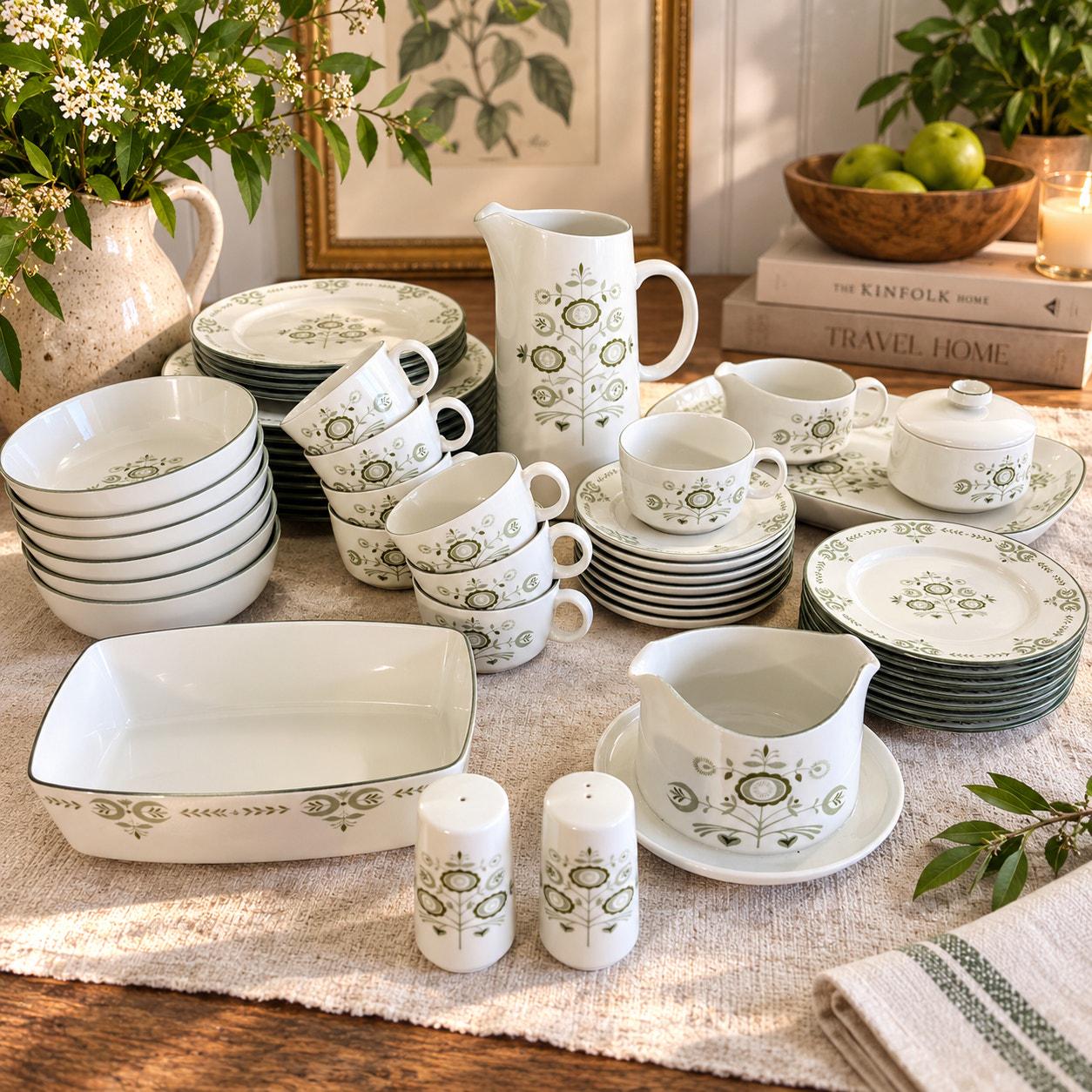 Sage Green Dinnerware Set - Etsy