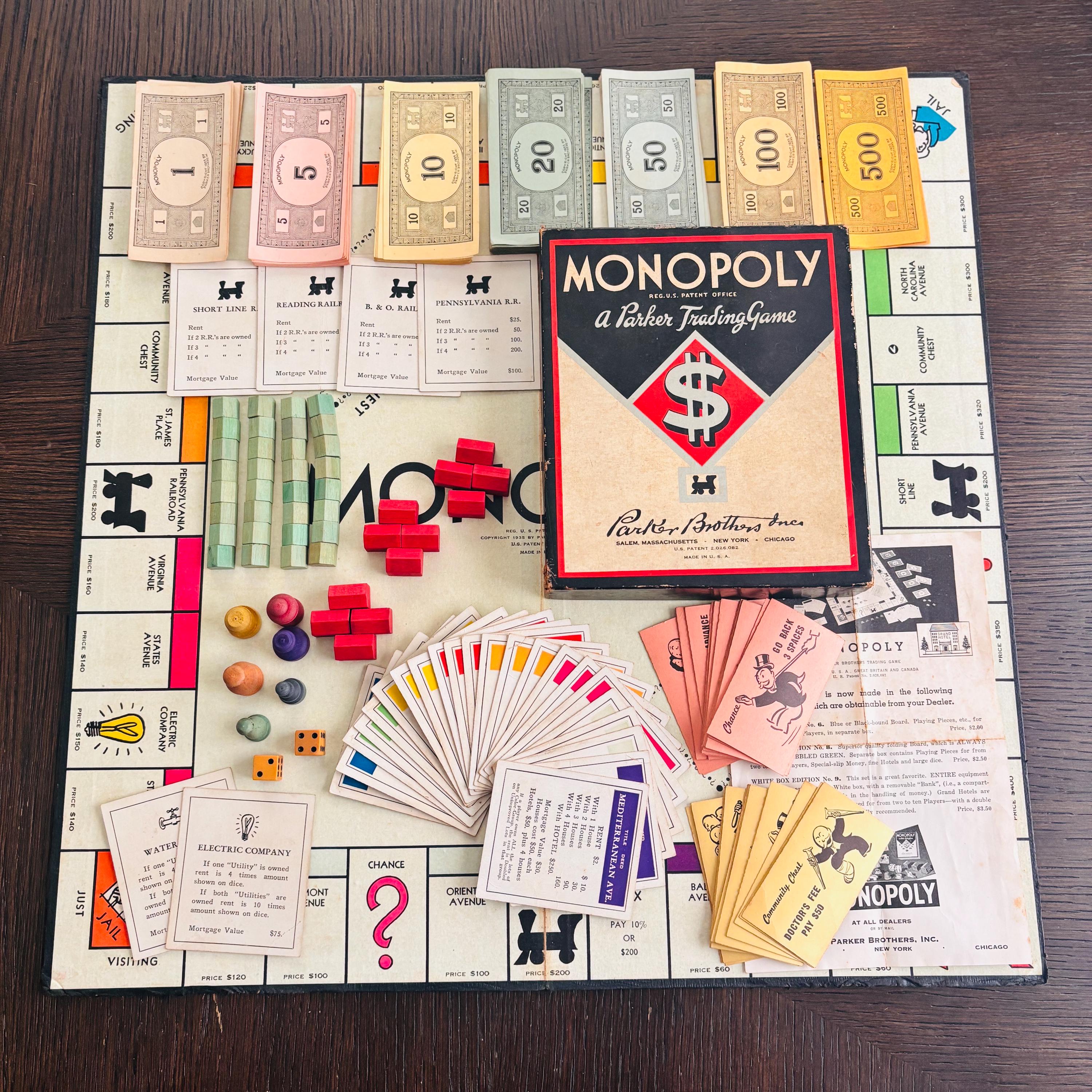 Vintage 1935 Monopoly Game - Etsy