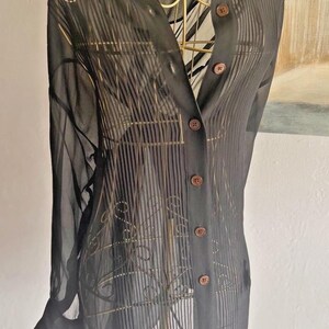 90s Sheer Shirt - Etsy