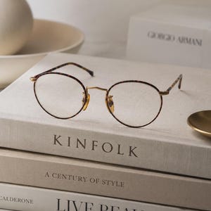 Giorgio Armani Round Eyeglass Frames Made in Italy Quiet Luxury
