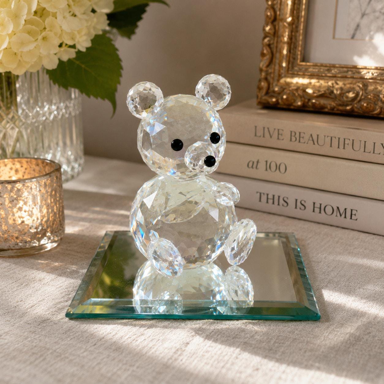 Swarovski Crystal Bear Figurine - Etsy