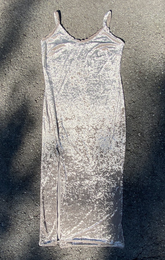 90s 2000s - crushed velvet - maxi dress - velvet d