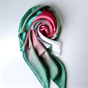 Ombre Scarf/Bright Scarf/ Seabreeze/ Mocha/ Colorful Scarf image 6