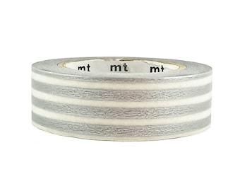 MT Streifen Grenze Washi Masking Tape Silber