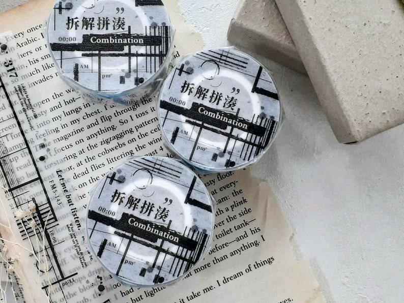 Stationery Instinct Words and Lines Matte Pet Tape Combination Etsy