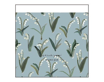 EL COMMUN Square Memo Pad - Lily Of The Valley
