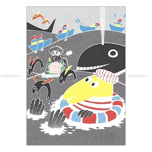 Moomin Postkarte Flut Wahnsinn